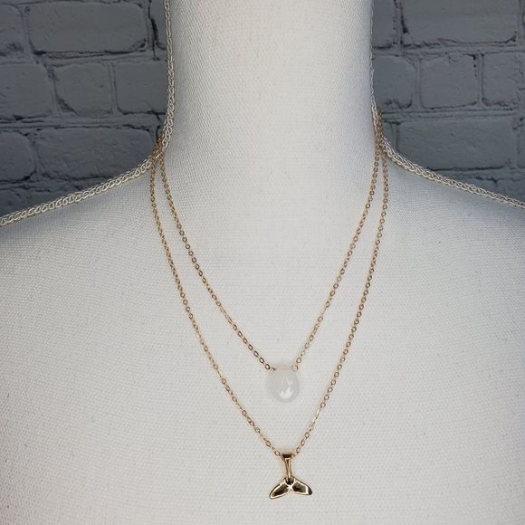 Mermaid & Crystal Multi Layer Necklace NWT - Picture 1 of 5